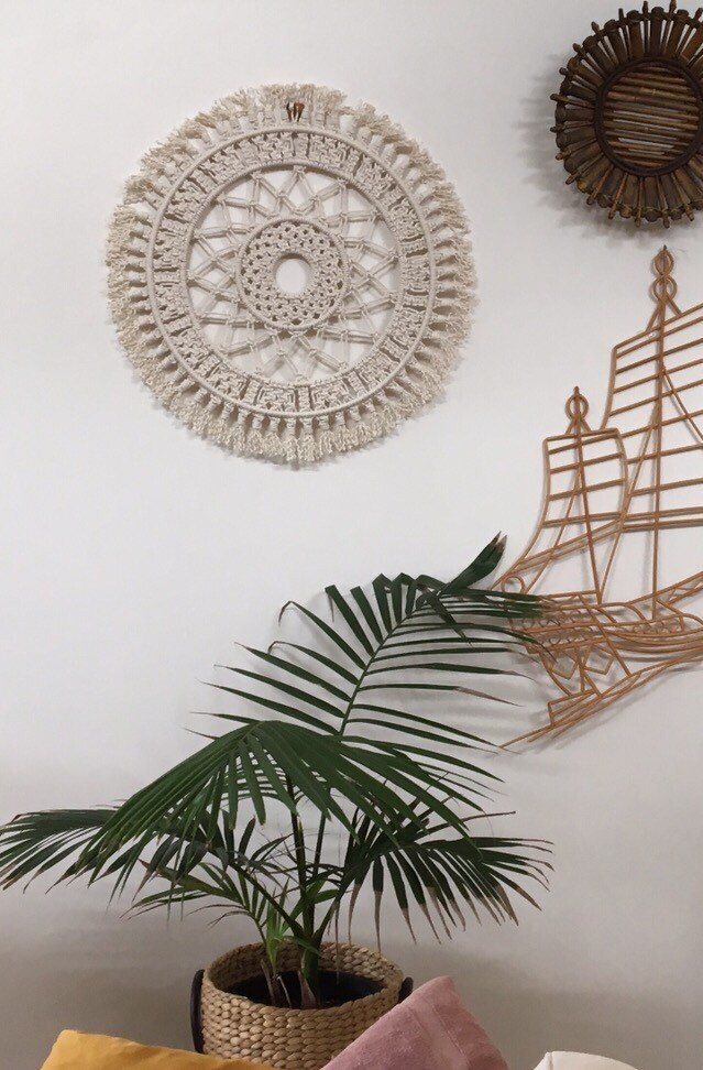 Round Macrame Wall Hanging / Wall Decor / Rope / Fringing Etsy Australia