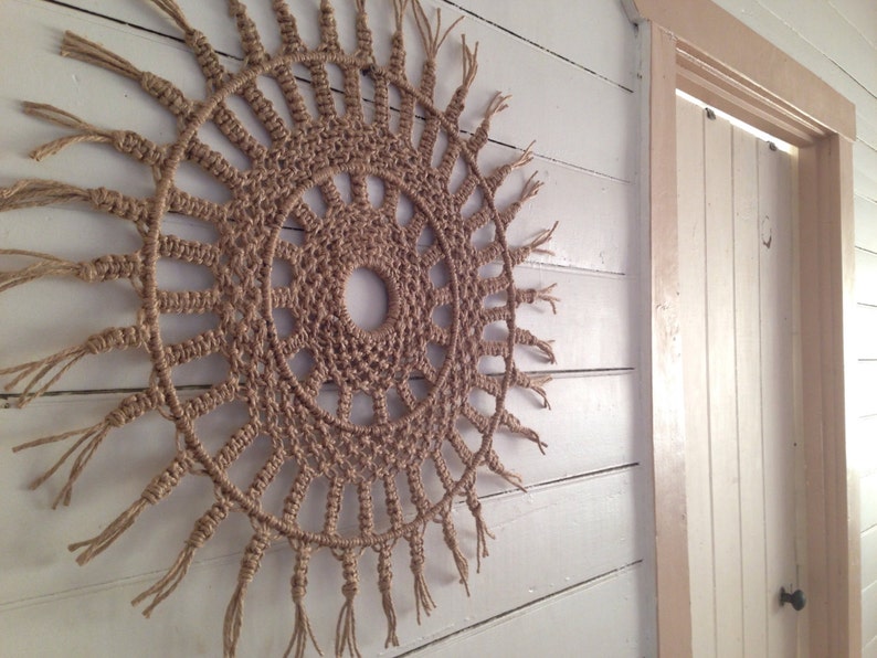 Round Macrame Wall Hanging / Wall Decor / Rope / Fringing Etsy Australia