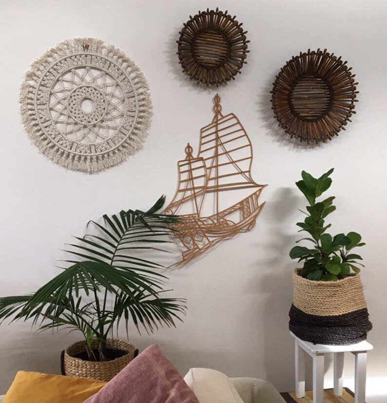 Round Macrame Wall Hanging / Wall Decor / Rope / Fringing Etsy Australia