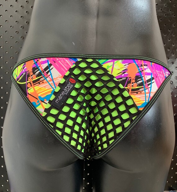 35%OFFSALE *** MissManeater VANDALIZE tie side spliced boutique bikini pant *** SUPERLOW rise!