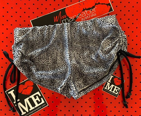 ONLY 1***MISSMANEATER #carnal scrunch side cover-up booty short***CHEEKY cut!