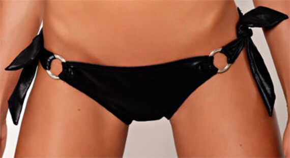 35%OFFSALE *** MissManeater ROCKNROLL metal ring side soft tie boutique bikini pant ***FULL coverage