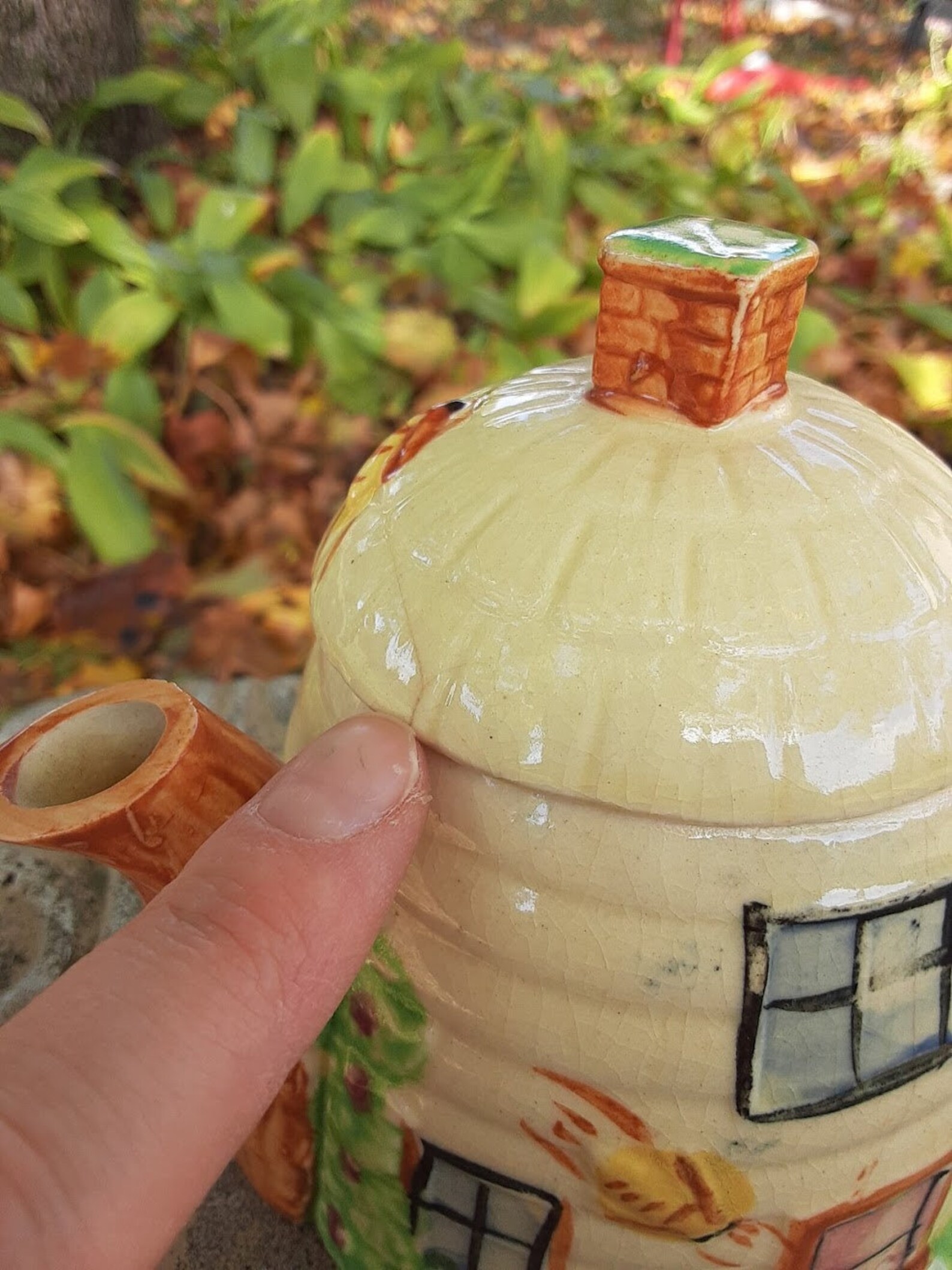 40s Japanese Beehive Cottage Ware Vintage Hand Painted Pottery Etsy