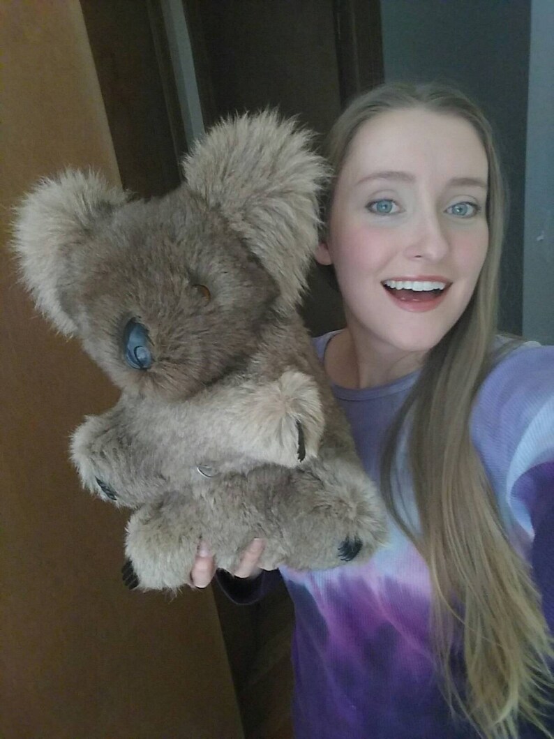 stuffed koala bear real fur