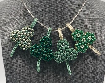 St Patty's Day Clover Pendant Tutorial Pattern - Saint Patrick's Day