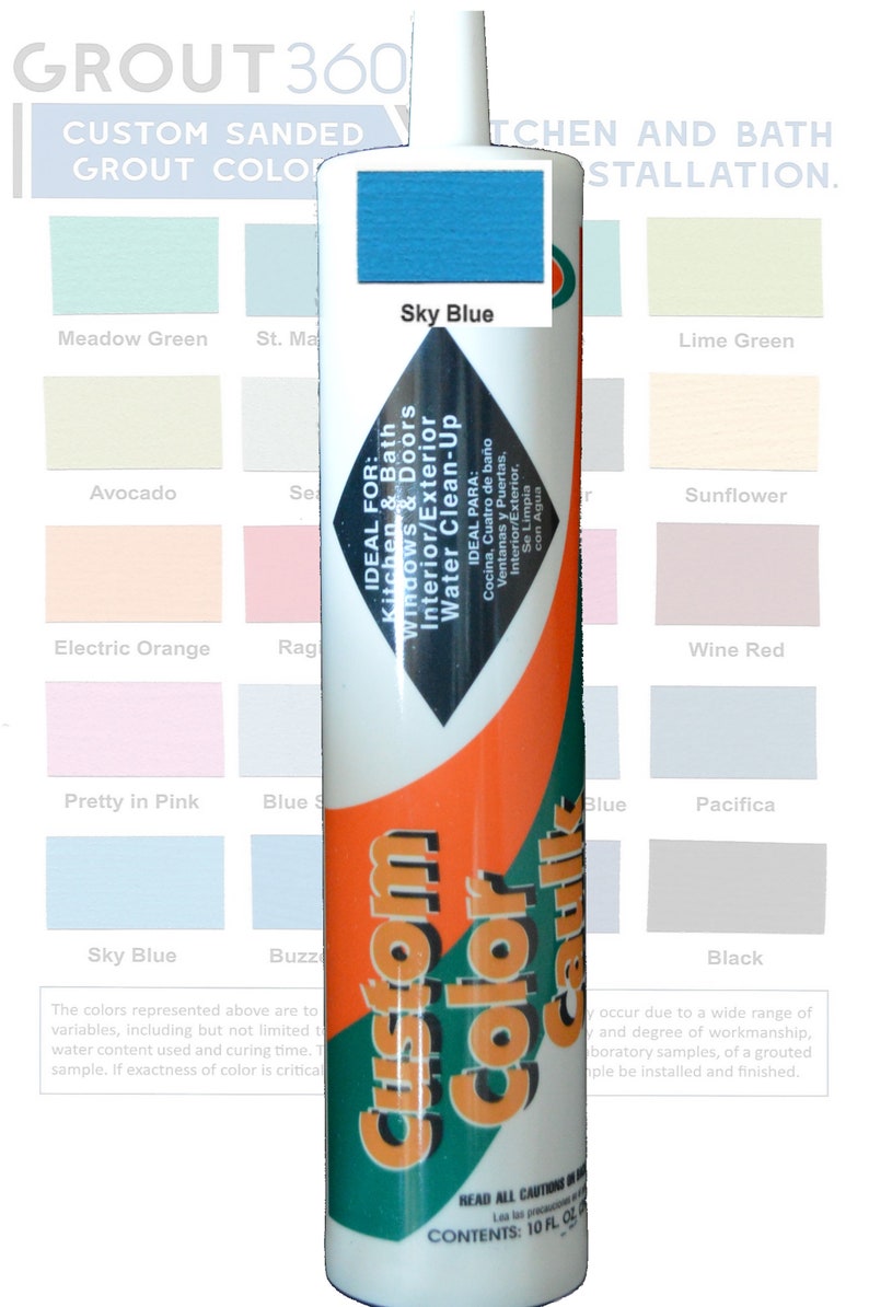 Grout360 Sky Blue Caulk Siliconized Urethane Caulk 10 oz Etsy