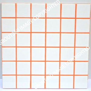 Electric Orange 5 Pound Bag, Sanded Grout. Tile Grout Colors. 5 pounds of grout