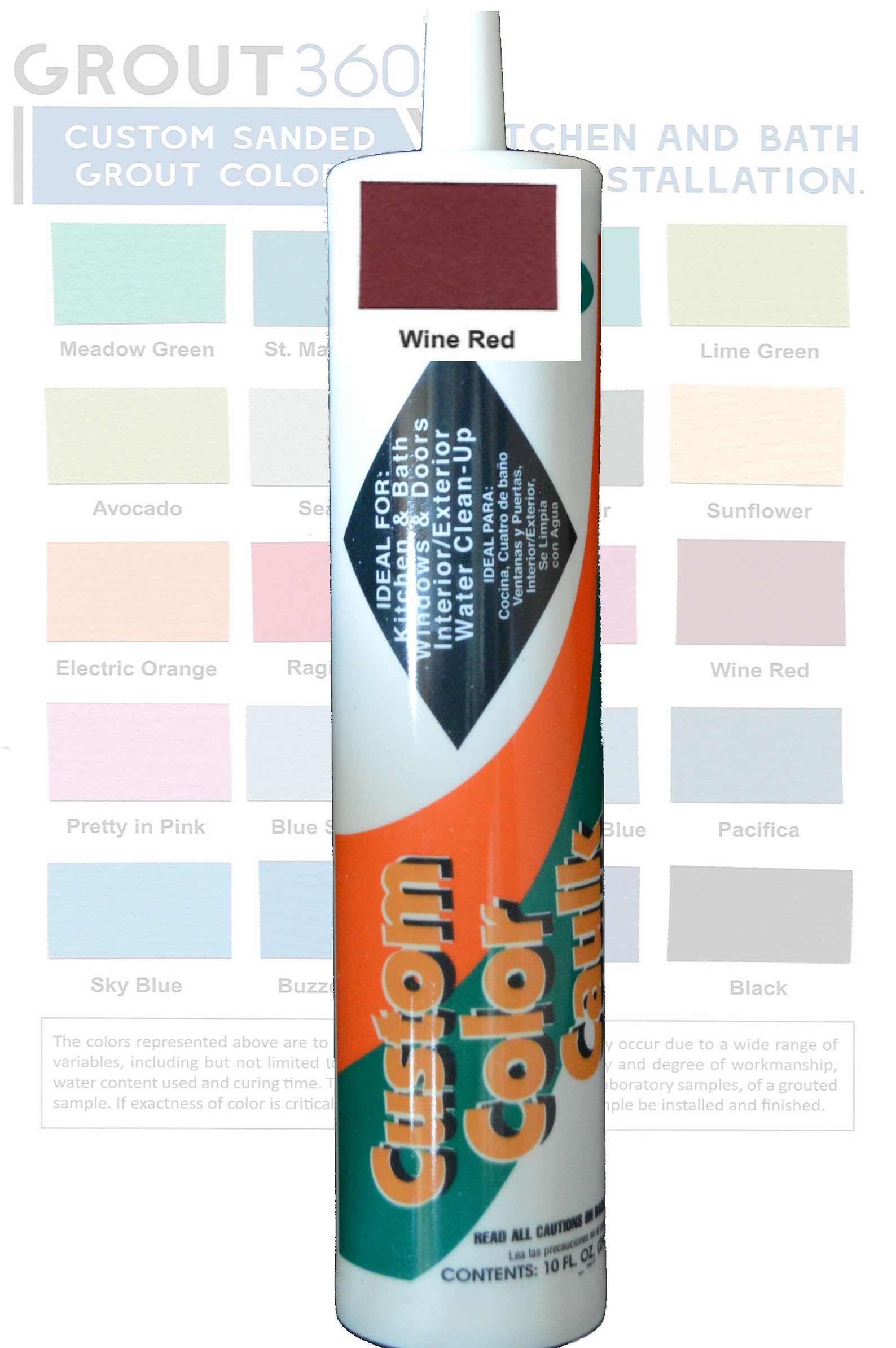 Grout360 Wine Red Caulk Siliconized Urethane Caulk 10 oz Etsy