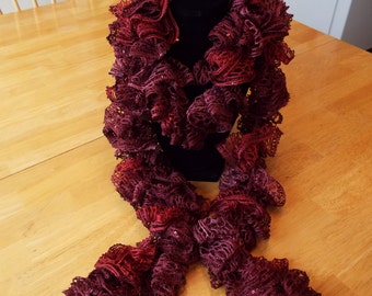 Handmade Ruffle Scarf with Sequins