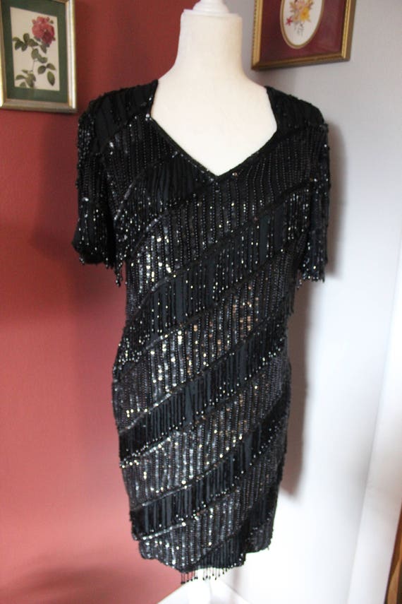 Vintage & Unique Ramona Beaded Cocktail Dress