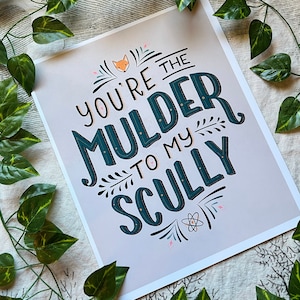Mulder and Scully art print