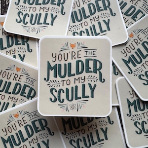 Mulder and Scully vinyl sticker