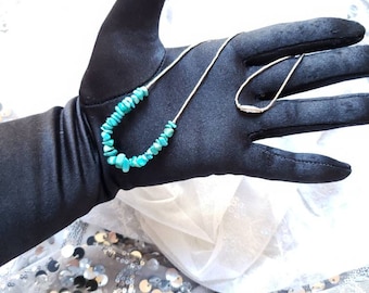 Blue Turquoise Nugget Choker: Southwestern Style Necklace