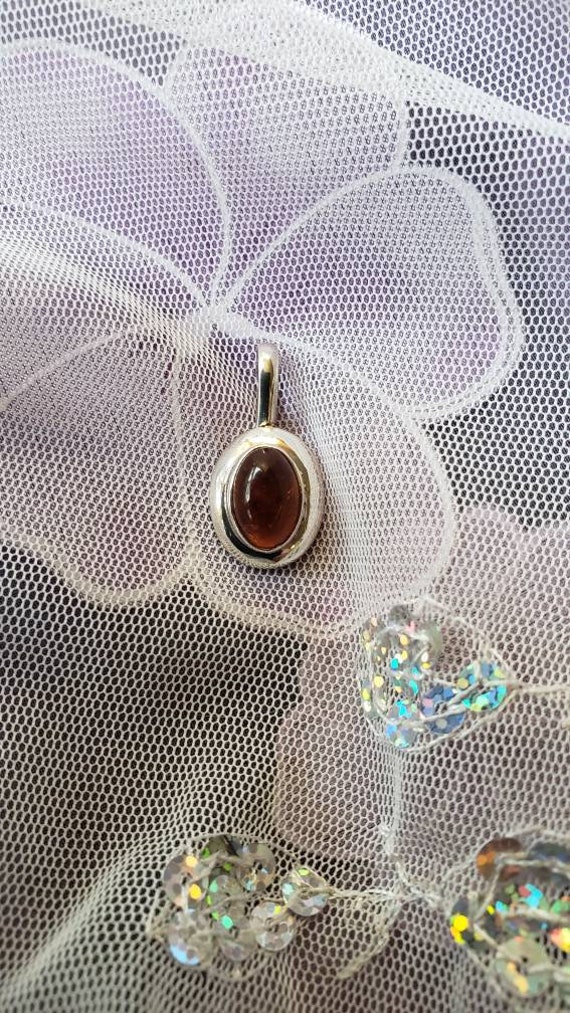 Amber Sterling Silver Pendant/ Amber and Sterling… - image 5