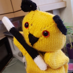 Sooty the hand knitted puppet*