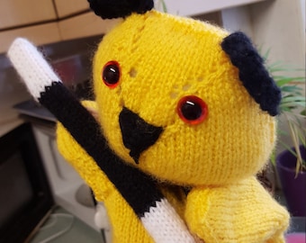 Sooty the hand knitted puppet*