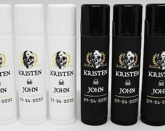 Wedding Lip Balm | Horror, Halloween, Gothic | Wedding Favors, Wedding Lip Balm, Personalized Lip Balm, Wedding Giveaways