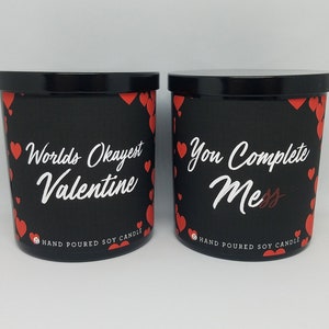 9oz. Valentine&#39;s Day Candle︱Black Scented Soy Candle | Gifts for Him, Gifts for Her, Valentine&#39;s Day Gifts, V-Day, Valentine&#39;s Candle