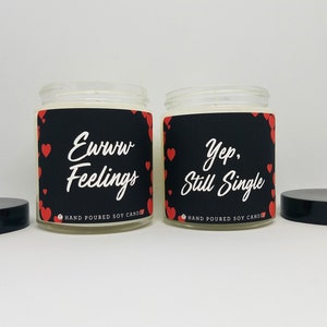 Valentine&#39;s Day Soy Candle: Funny Black Label Candle, 3.5oz