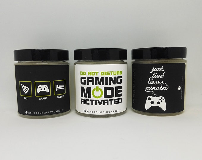 3.5oz. Gamer Candle︱Video Game Candle | Gaming, Computer, Console, Funny︱Soy Candle | Scented Candle | Hand-crafted, Homemade