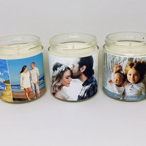 3.5oz. Personalized Photo CandleCustom Soy Candle Scented Candle Custom Candle, Gifts for Him, Gifts for Her, Birthday, Christmas image 10