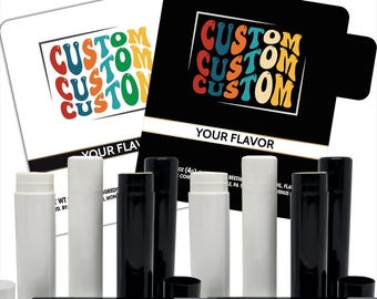 Custom Label Lip Balm | Branded Black or White Tubes