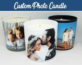 9oz. Photo Candle︱Scented Soy Candle | Custom Candle, Gifts for Him, Gifts for Her, Birthday, Christmas