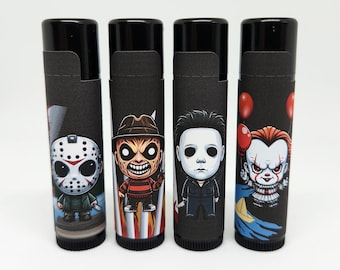 Horror Villain Lip Balm: Halloween Party Favor, Goth Gift