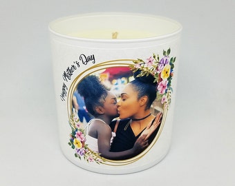 9oz. Mother's Day Photo Candle︱Photo Gift, Picture Candle︱Soy Candle | Gifts for Mom, Gifts for Her, Mother's Day Gift