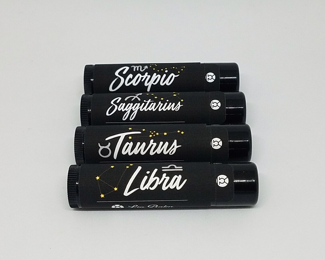 Zodiac Lip Balms Astrology Lip Balms Constellation Zodiac Etsy