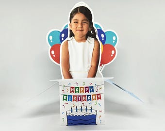 Custom Photo Pop-Up Birthday Card: 3D Gift Box