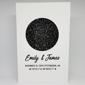 Carte des étoiles | de voeux, cadeau pour couple, carte personnalisée | Saint-Valentin, Anniversaire, Cadeaux pour lui, Cadeaux pour elle, Anniversaire