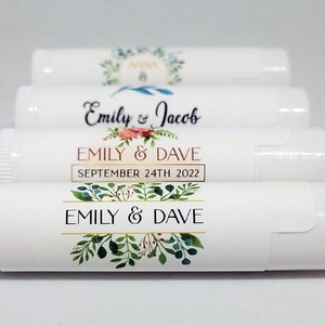 Wedding Lip Balm | Custom Wedding Favors, Personalized Lip Balm, Wedding Giveaways  | Beeswax, Moisturizing, Lip Care, Skin Care, Lip Balm