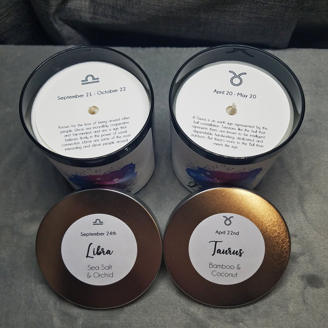 9oz. Zodiac Constellation CandleSoy Candle Birthdate Etsy