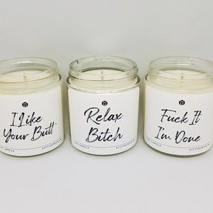 4oz. Funny Insult Candle︱Sarcasm Scented Soy Candles