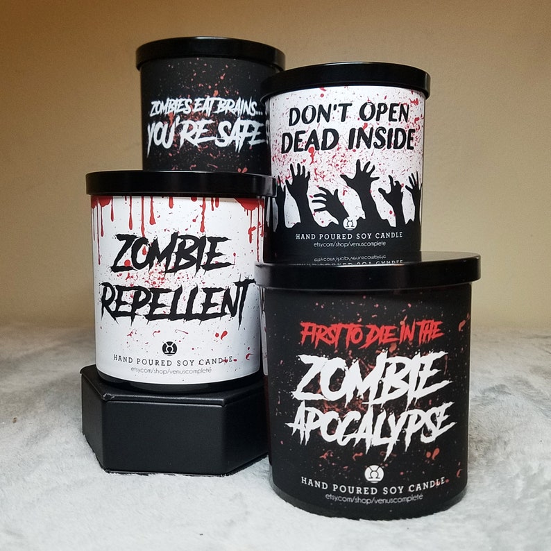 9oz. Zombie Candle Apocalypse Candle Zombie InfectionSoy Etsy