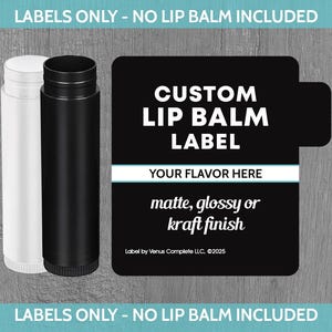 カスタムリップバームラベル：パーソナライズステッカー、ビジネスブランディング、12枚入り