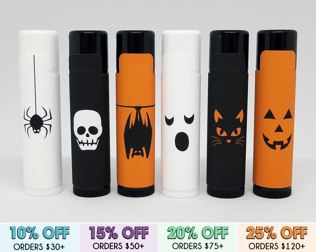 Halloween Lip Balms Halloween Party, Trick or Treat, Halloween Favors ...