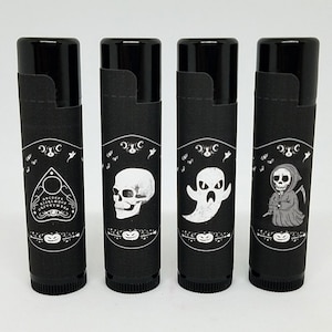 Horror Lip Balm | Spooky, Halloween, Gothic, Ouija, Skull, Ghost | Party Favors, Thank You Favors, Gift Ideas