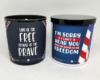 9oz. America Candle︱USA, Patriotic, Veteran's Day, 4th of July, Space | Scented Candle, Handmade Candle, Hand Poured, Vegan, Aromatherapy