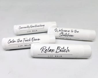 Funny Lip Balm | Sarcastic Phrase Favors with Vulgar Sayings