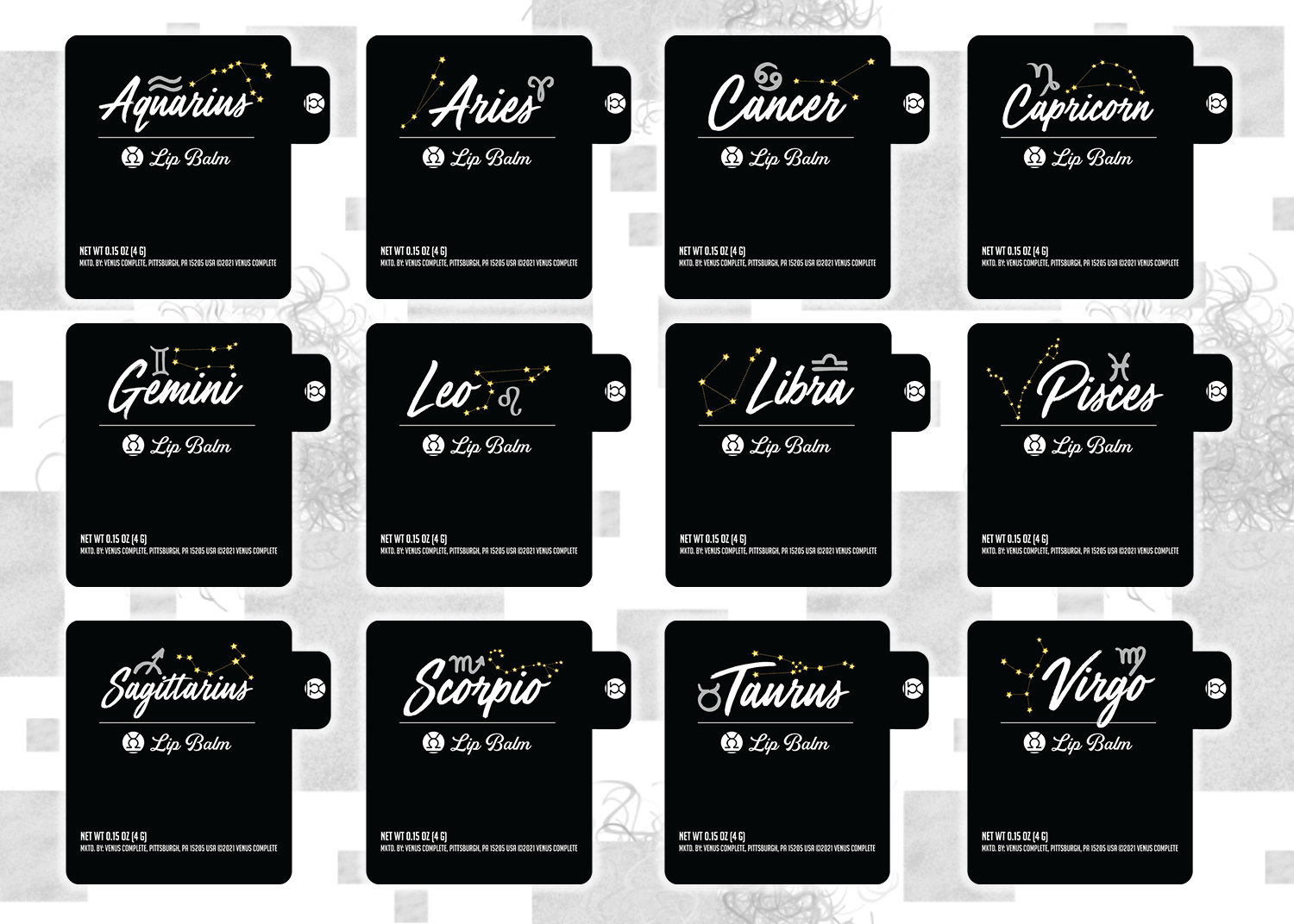 Zodiac Lip Balms Astrology Lip Balms Constellation Zodiac Etsy