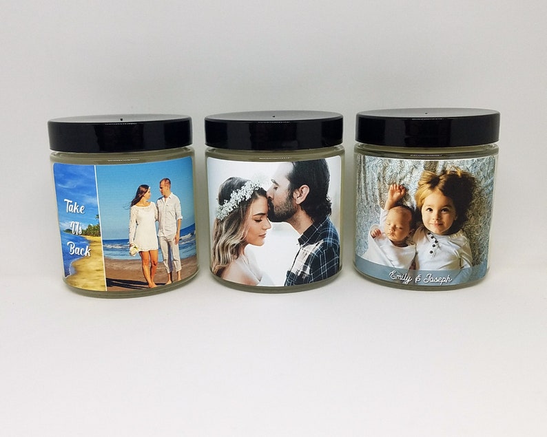 3.5oz. Personalized Photo CandleCustom Soy Candle Scented Candle Custom Candle, Gifts for Him, Gifts for Her, Birthday, Christmas image 3