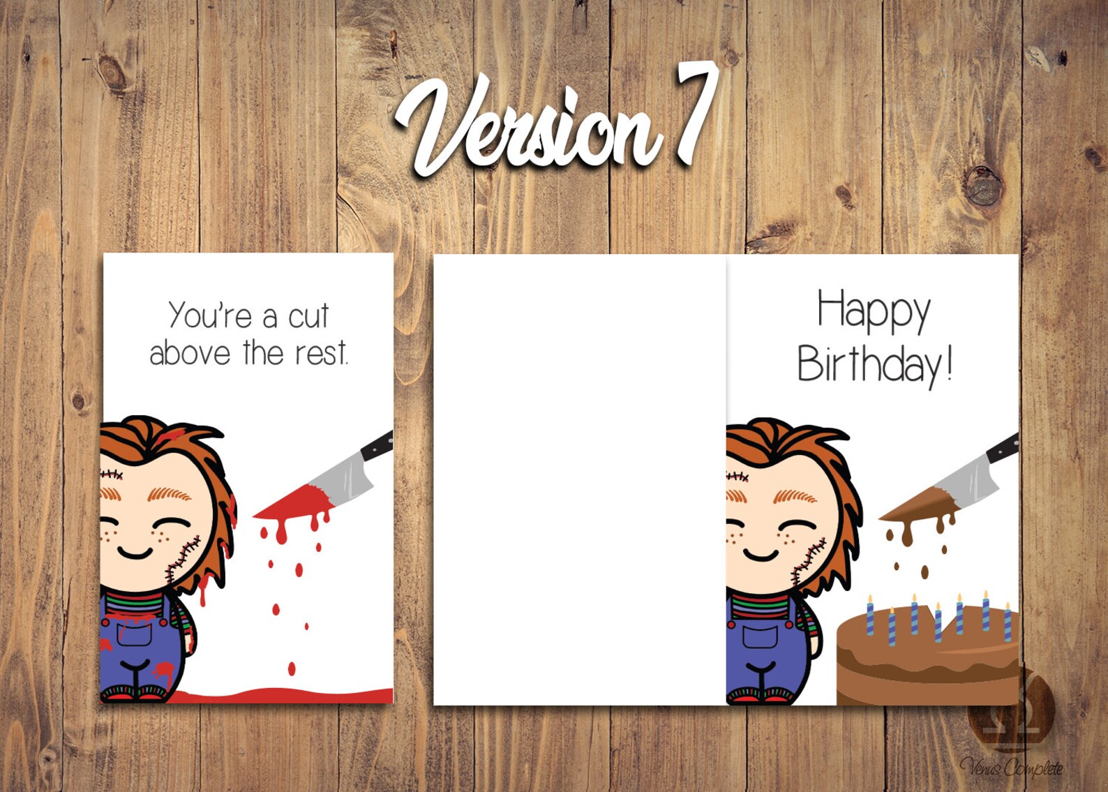 Horror Birthday Cards Horror Greeting Card Scary Movies | Etsy
