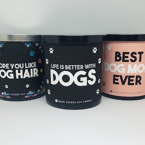9oz. Pet Candle︱Dog Candle, Cat Candle | Black Scented Candle