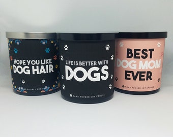 9oz. Pet Candle︱Dog Candle, Cat Candle | Black Scented Candle