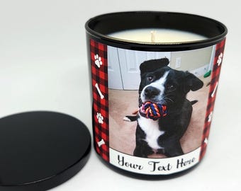 9oz. Custom Pet Photo Candle︱ Custom Candle, Personalized Soy Candle | Dogs, Cats, Pets, Gifts for Him, Gifts for Her, Birthday, Christmas