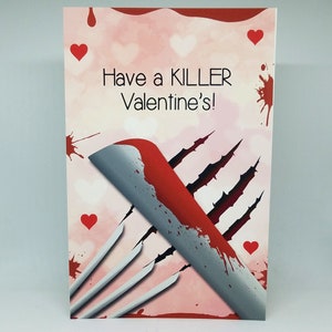 Horror Valentine&#39;s Day Greeting Card | Killer Valentine&#39;s Day | Valentine&#39;s Day Card, Scary Movie, Horror Greeting Card | Gifts for Her