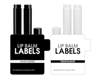 Lip Balm Labels | Glossy or Matte Labels | Chapstick Labels | Sheets of 12