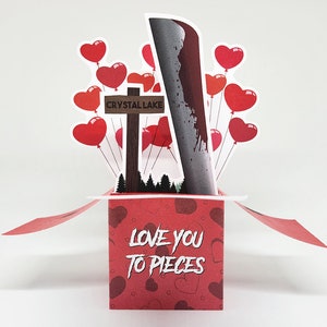 Valentine's Day Horror Pop-Up Greeting Card | Valentine's Day Card | Valentine's Day, Gifts for Her, Gifts for Him, V-day